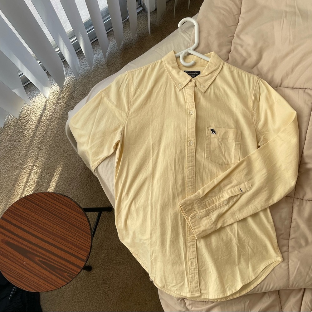 Pale Yellow Button Up Blouse !! - image 1